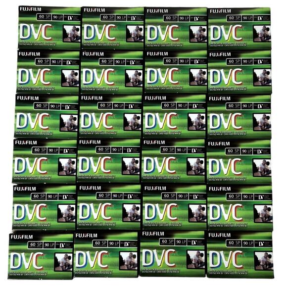 FUGIFILM DVC MINI DV DIGITAL VIDEO CASSETTE LOT OF 24 60sp 90lp
